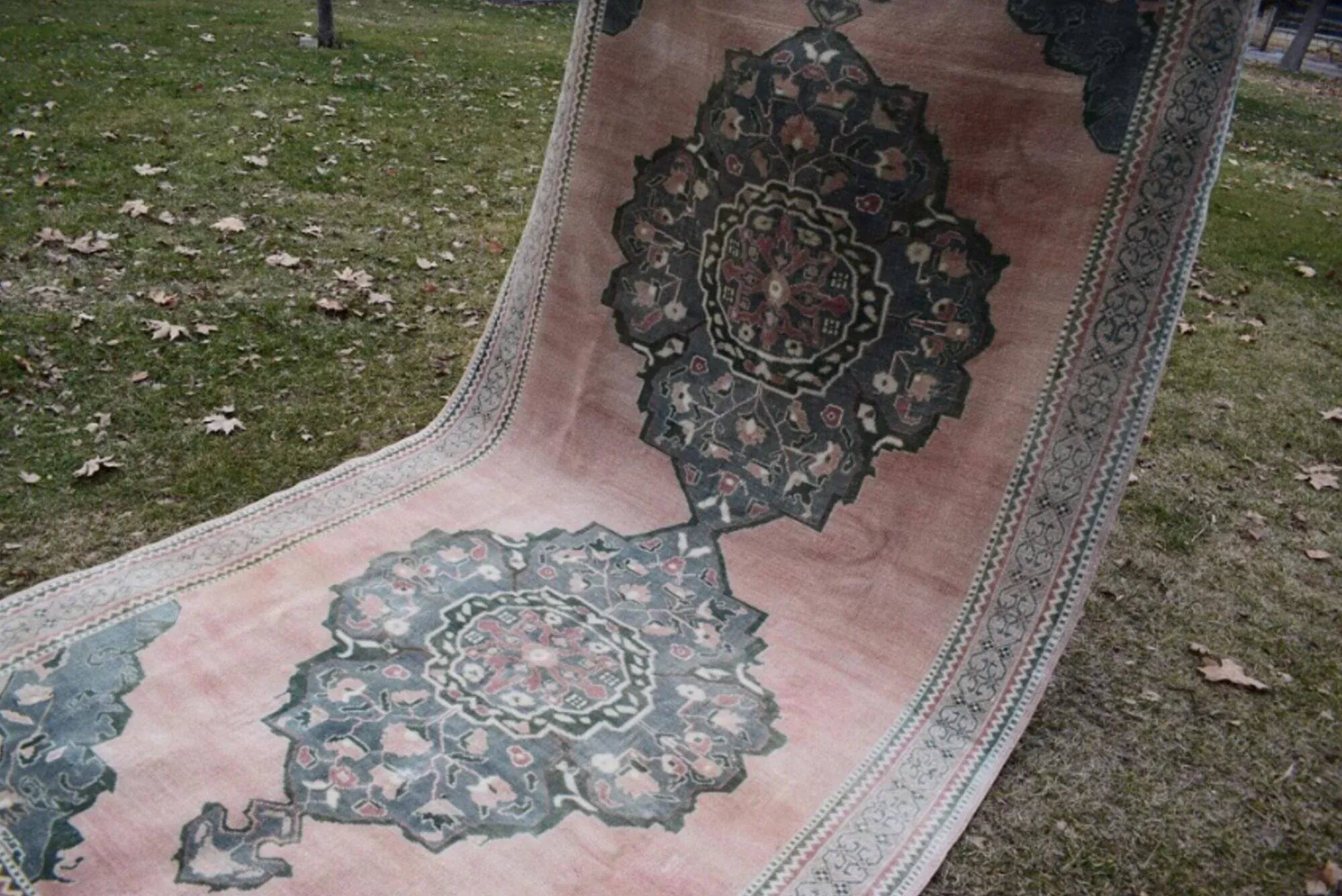 Vintage Turkish hallway rug 165x336 cm