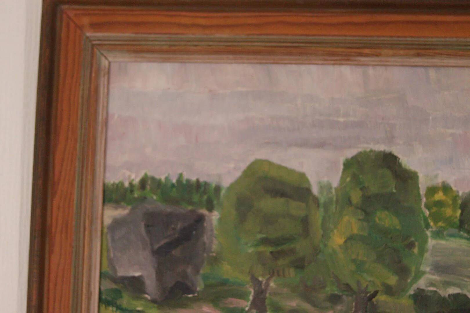 Original Swedish Oil on Panel – “Trees” by Gunnar Wärn – Signed