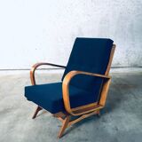 Mid-Century Modern Bentwood Lounge Chairs, Belgium, 1950s, Set of 2