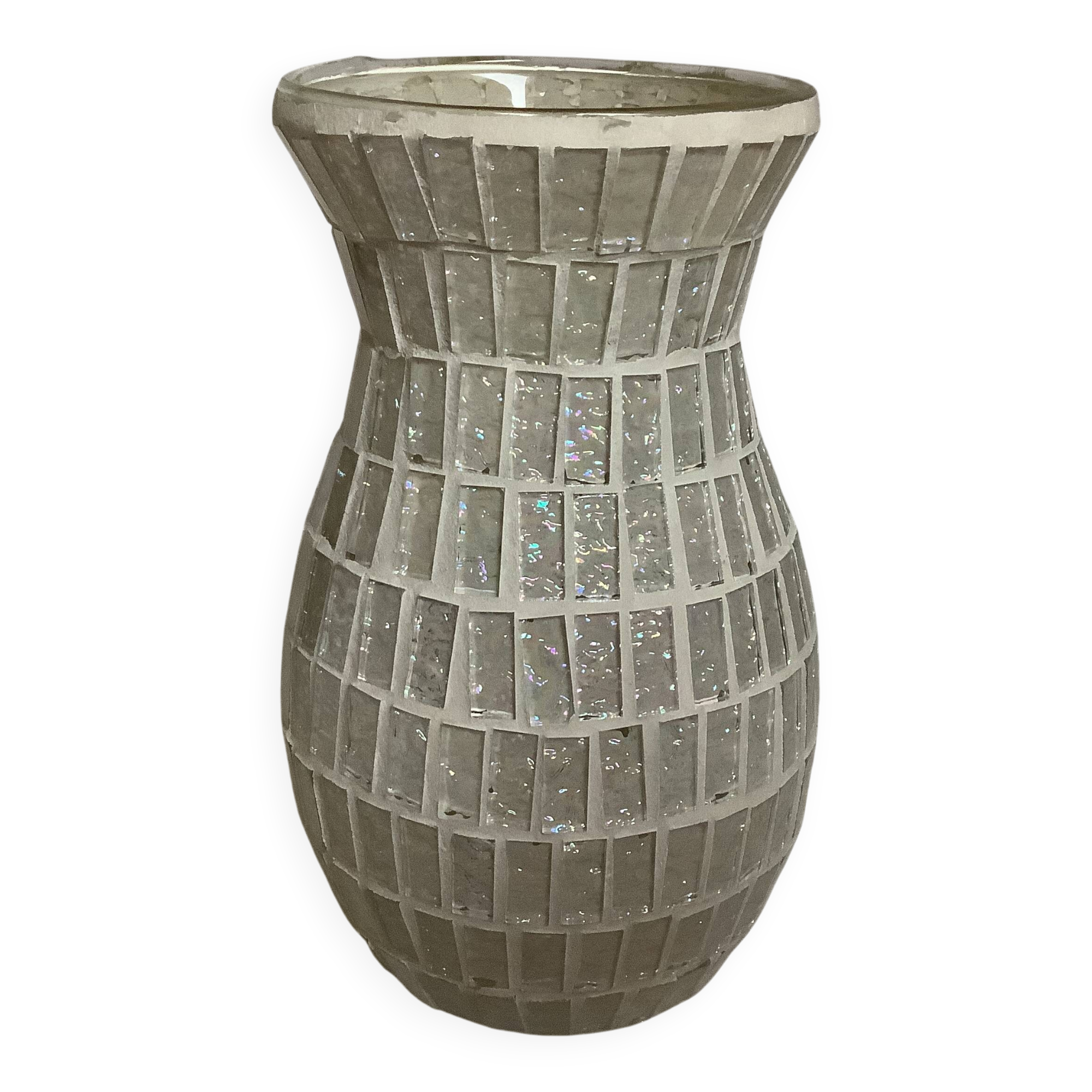 Vase in glittery mosaic