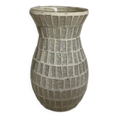 Vase en mosaïques pailletées