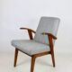 Set of  vintage armchairs chairs 300-123, design by M. Puchała - grey herringbone
