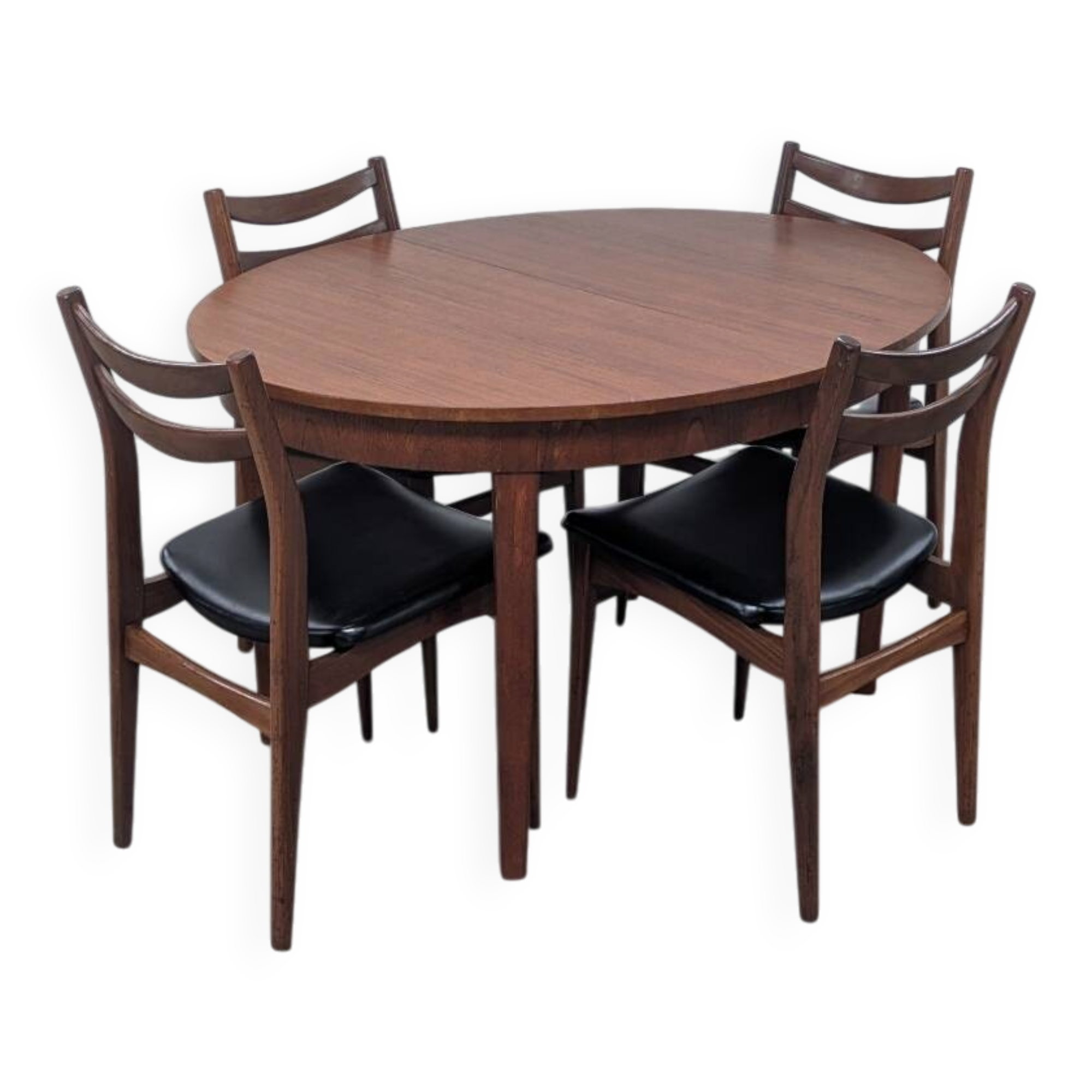 Vintage Scandinavian design table and chairs.