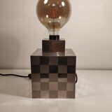 Cube lamp - checkered - Françoise Sée - Space Age Design - Vintage period - 60 / 70