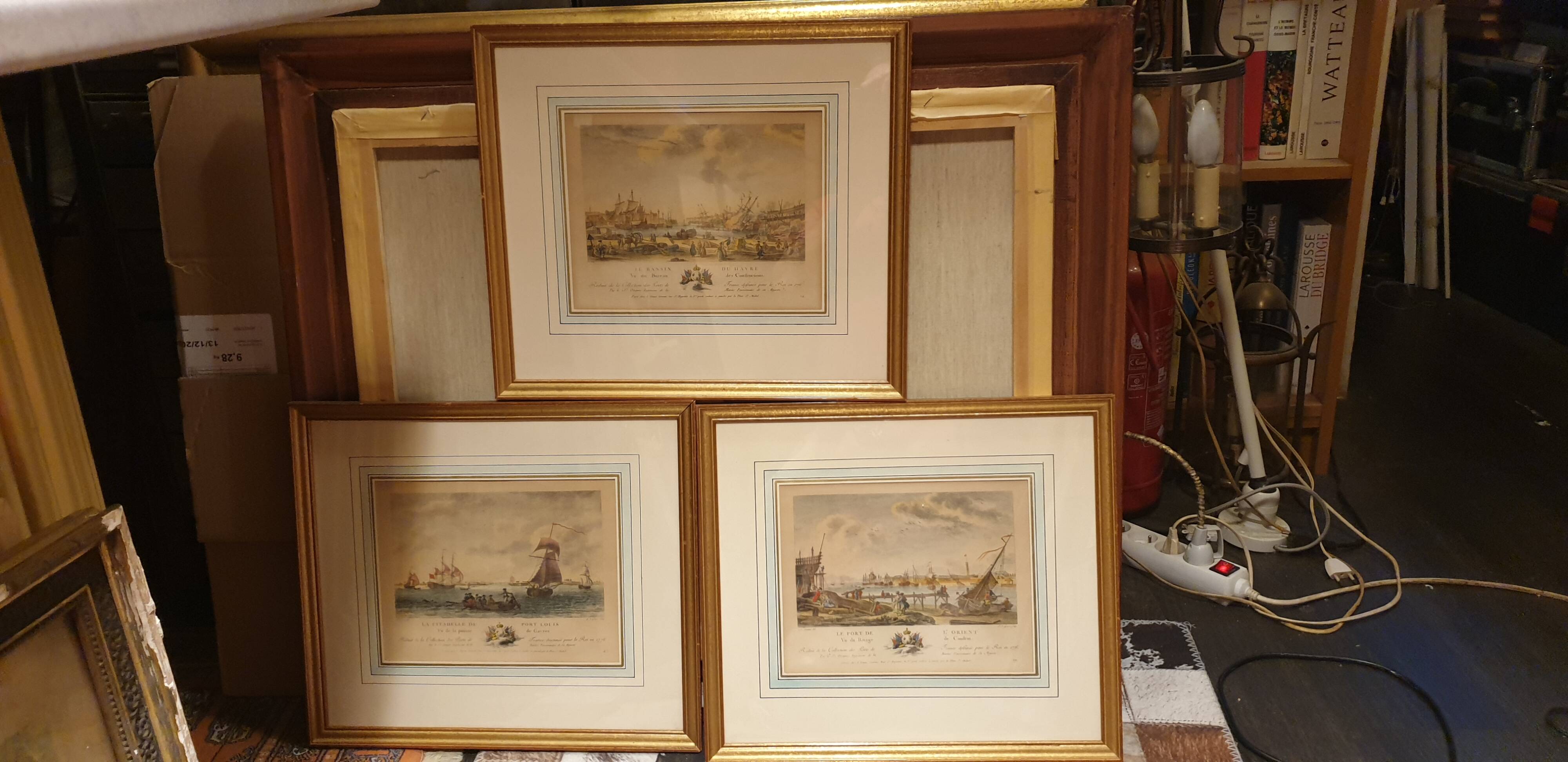 3 marine engravings