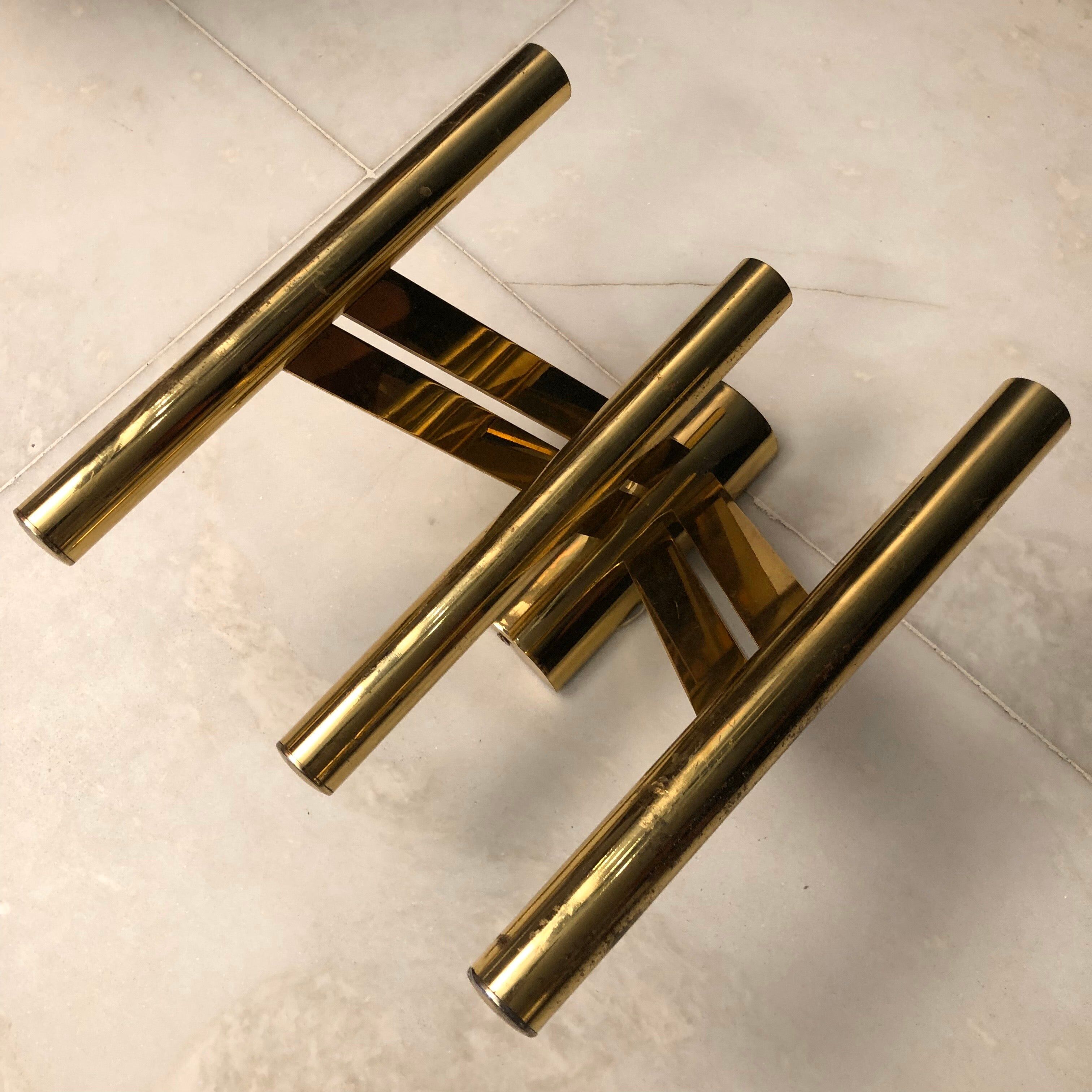 Single brass sconce from Sciolari, italy, 1970