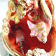 Lampe coquillage faience barbotine