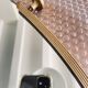 Oval brass mirror 70 x 50