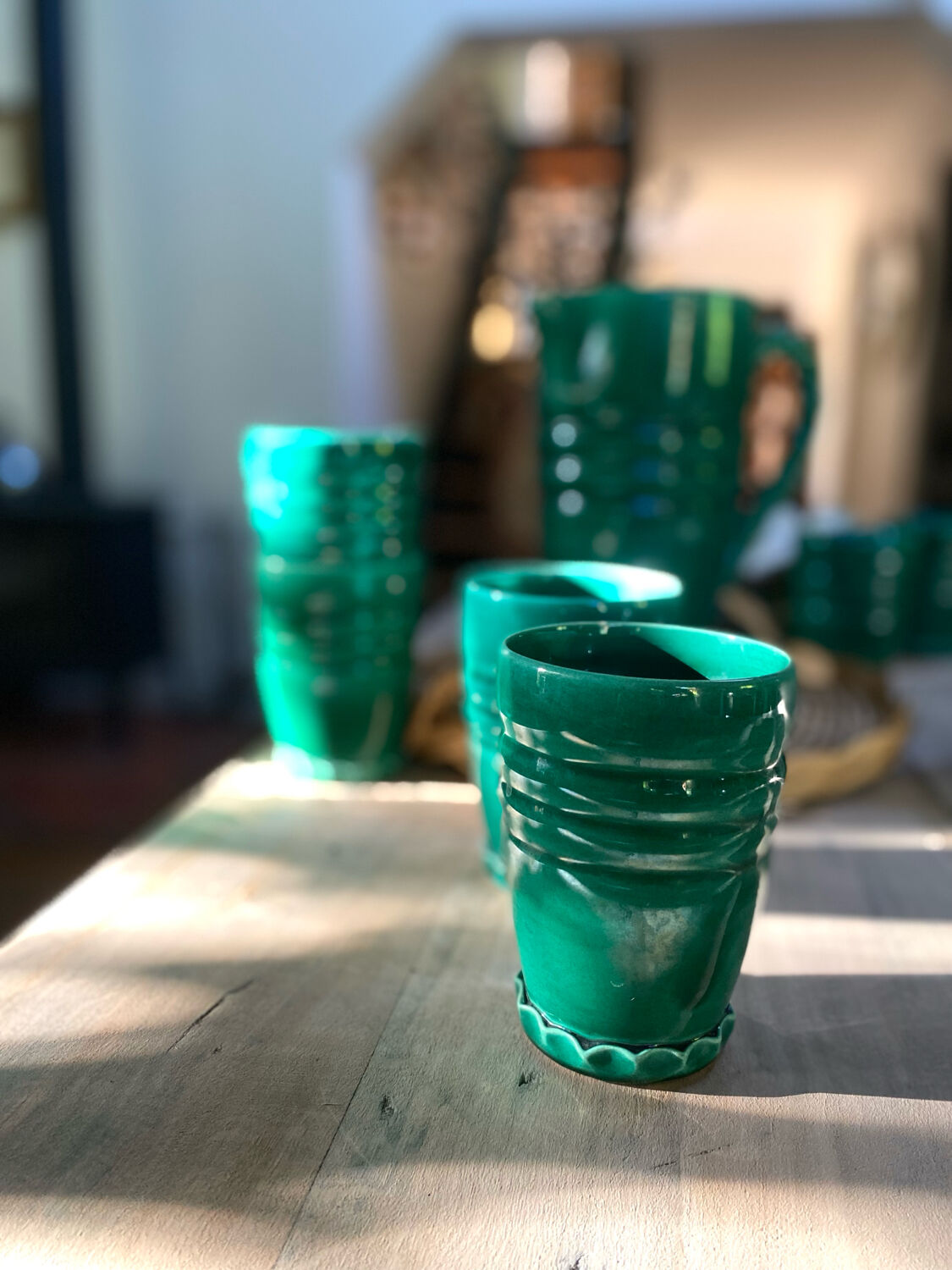 Grandjean-Jourdan Vallauris orangeade service, 1950