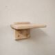 Solid oak shelf with hooks