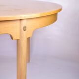 Oval Dining Table Model 140 Made In Oak & Brass By Borge Mogensen From 1950