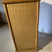 High rattan bedside accent table