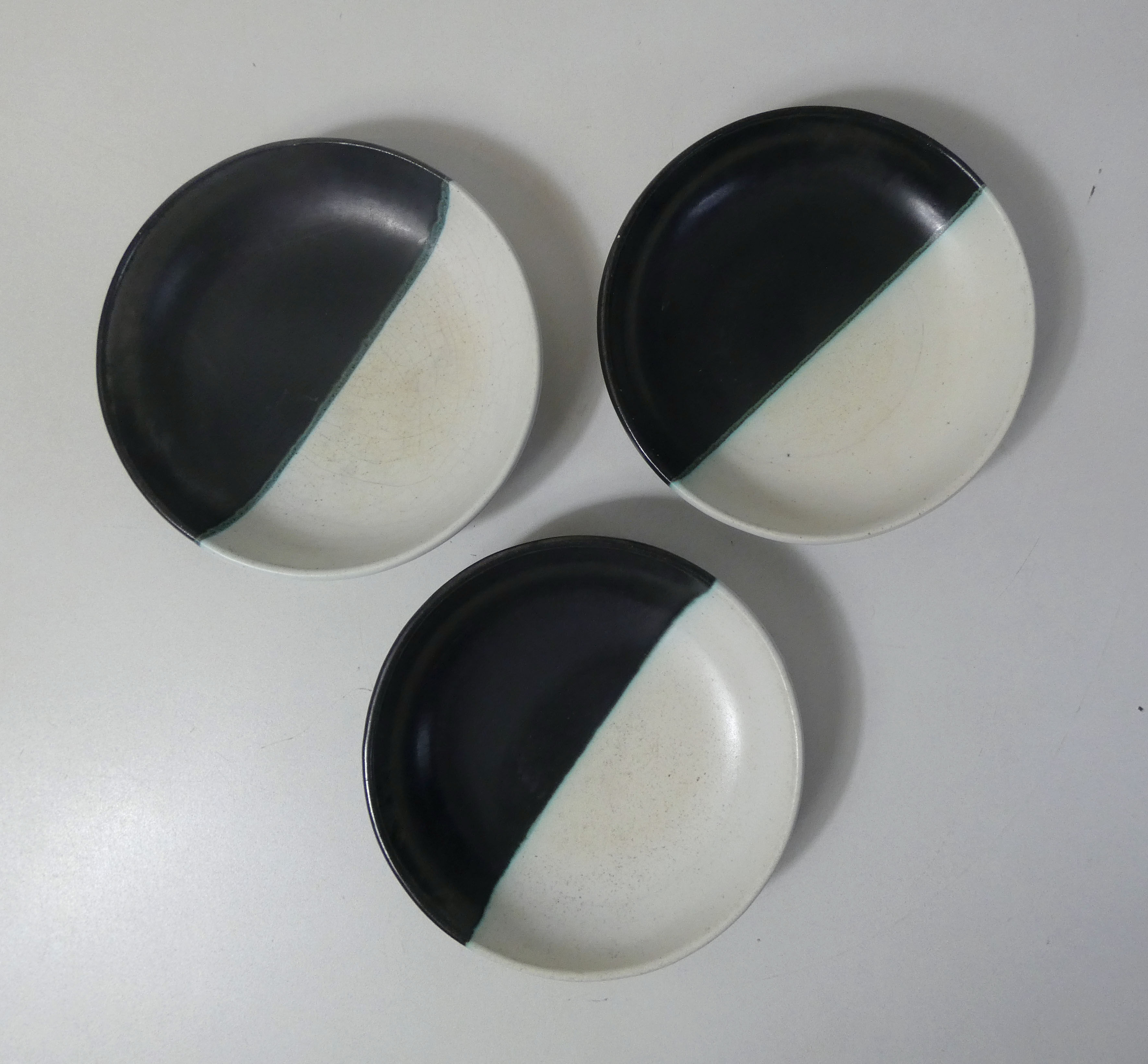 3 Vallauris ceramic plates signed Cerenne