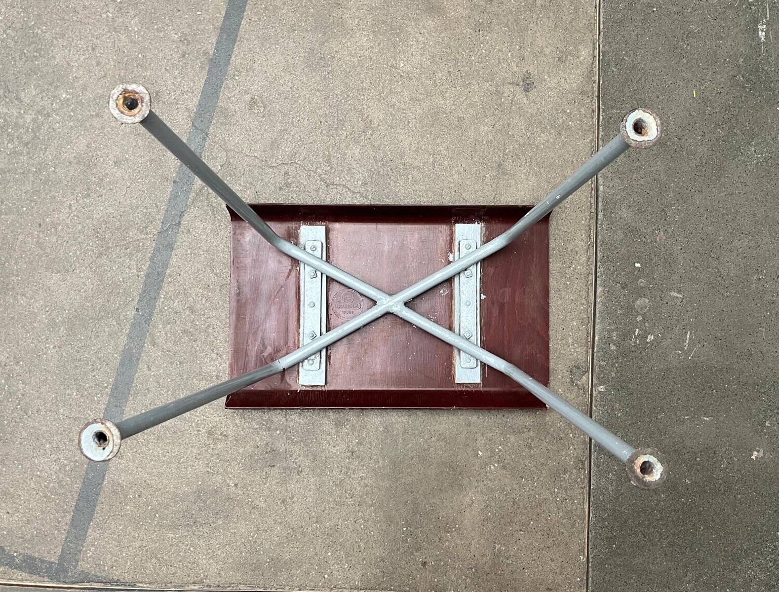 Minimalist stool in Pagwood mid-century, 1960s