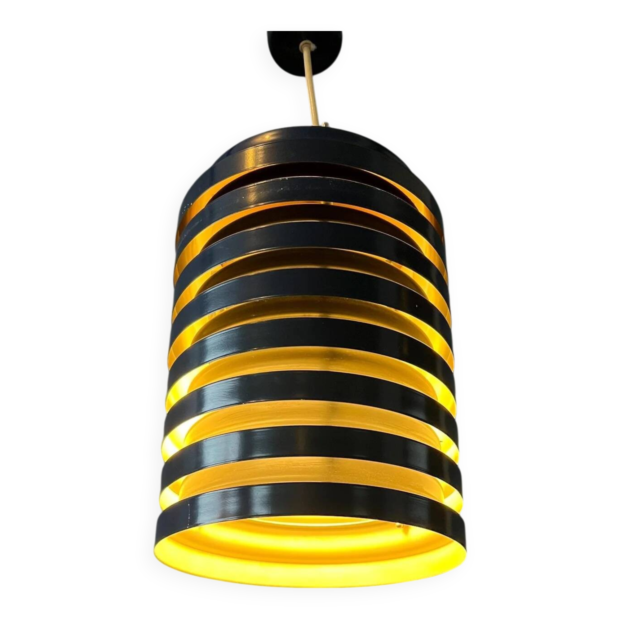 Vintage blue Danish mid-century pendant lamp