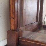 Showcase XIX ° walnut and marquetry