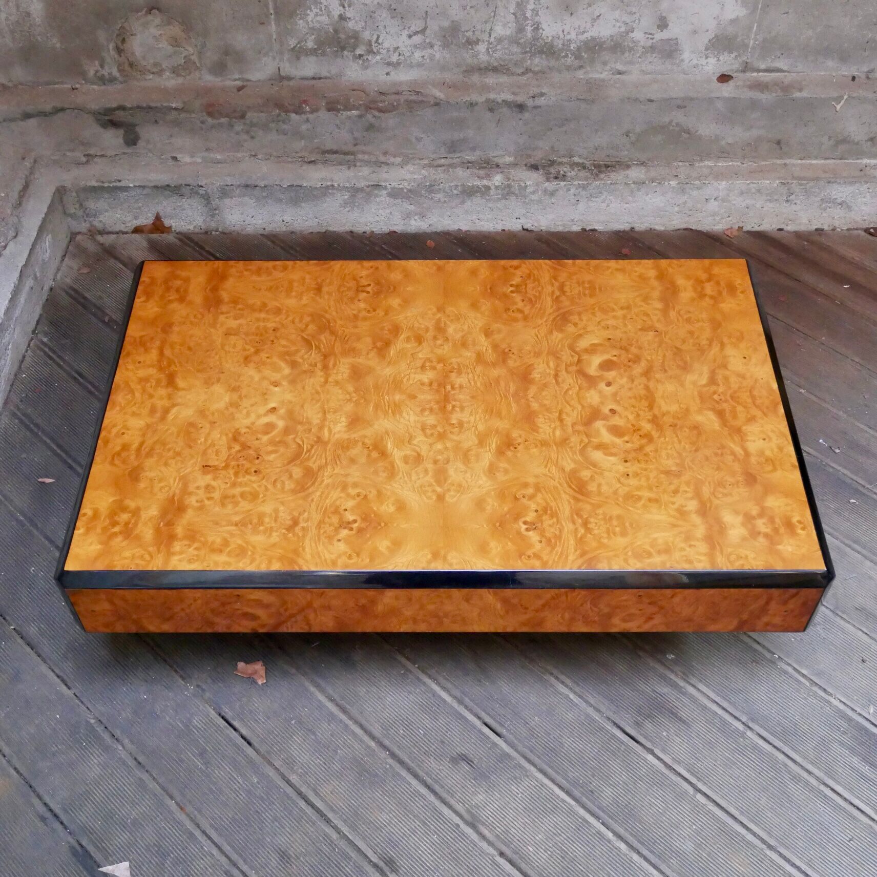 Elm magnifying glass coffee table