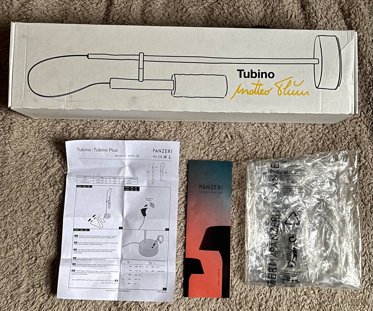 Tubino lamp new condition Matteo Thun for Panzeri