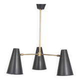 1950s Hanging lamp with 3 shades from the Netherlands