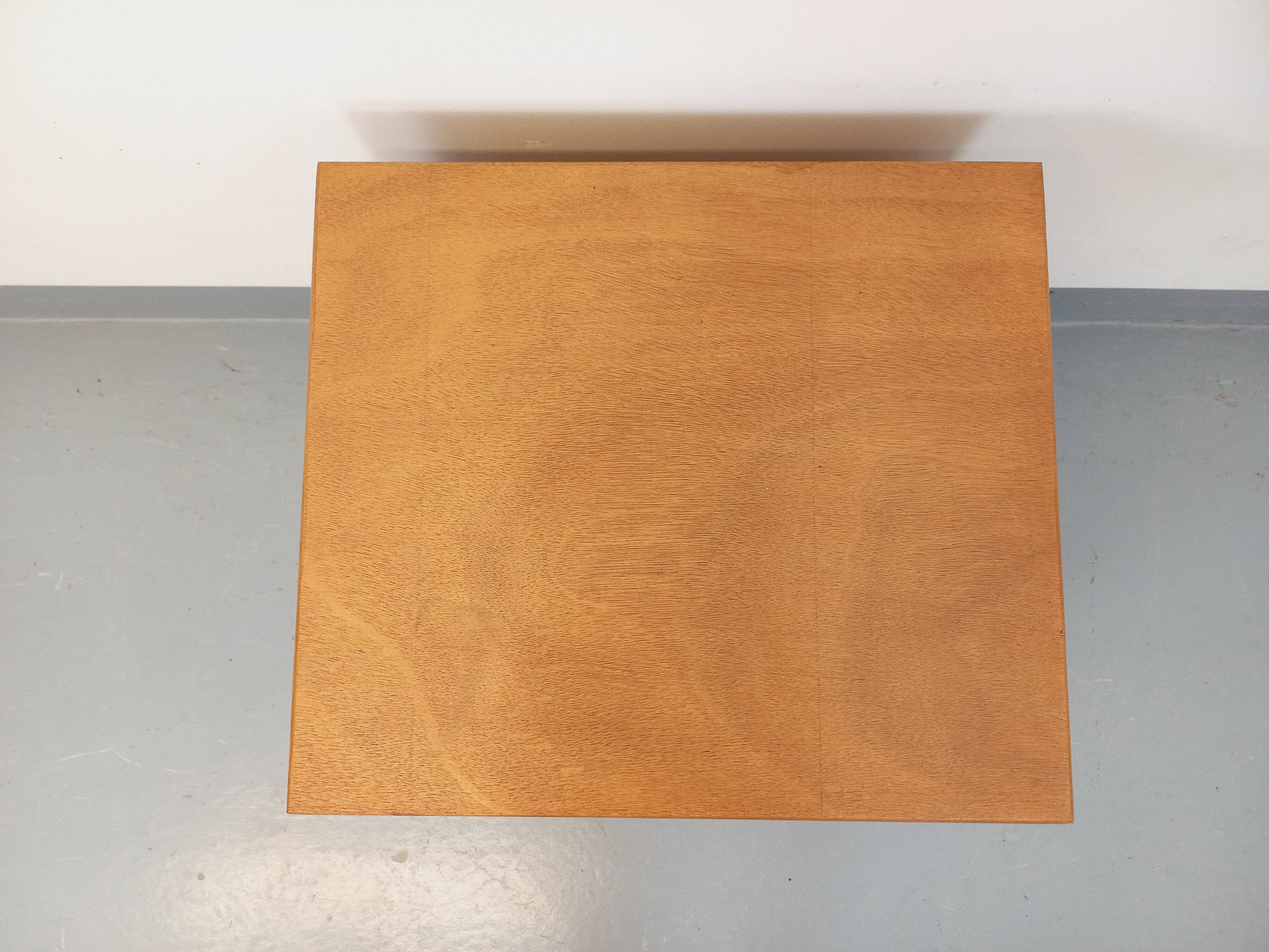 Vintage bedside cabinet or storage unit in solid wood from the 60s