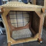 Armchair chair wicker feet wood