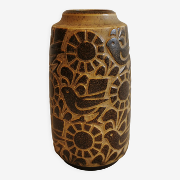 Vase en céramique des années 1960-1970, fabriqué par le Danois Michael Andersen céramique Bornholm.