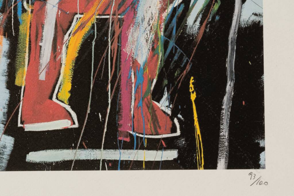 Jean-Michel Basquiat. Numbered colour silkscreen. 1990s.