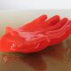 Empty hand-shaped pocket in red ceramic 80s