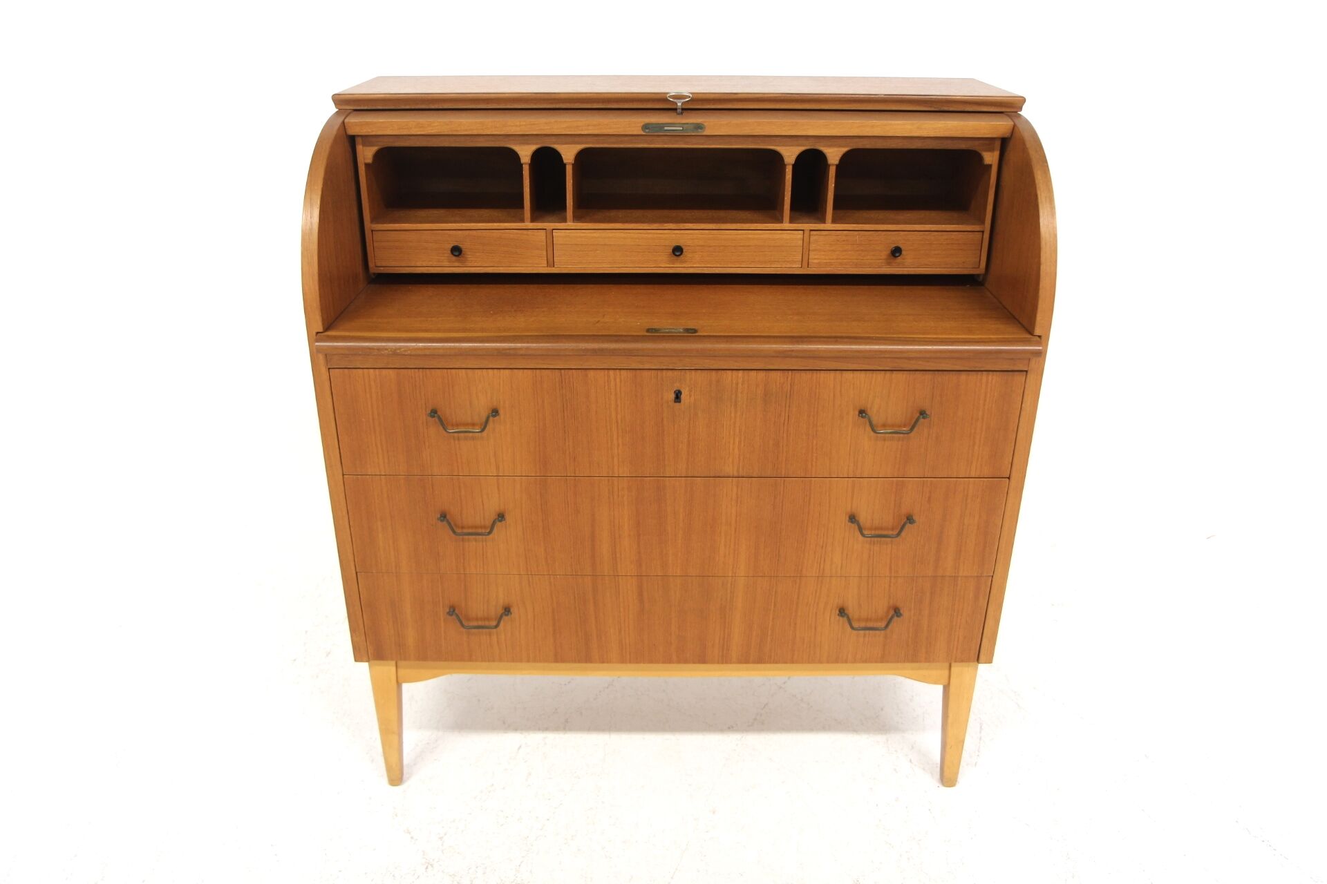 Scandinavian secretary, in teak, Sweden, 1950