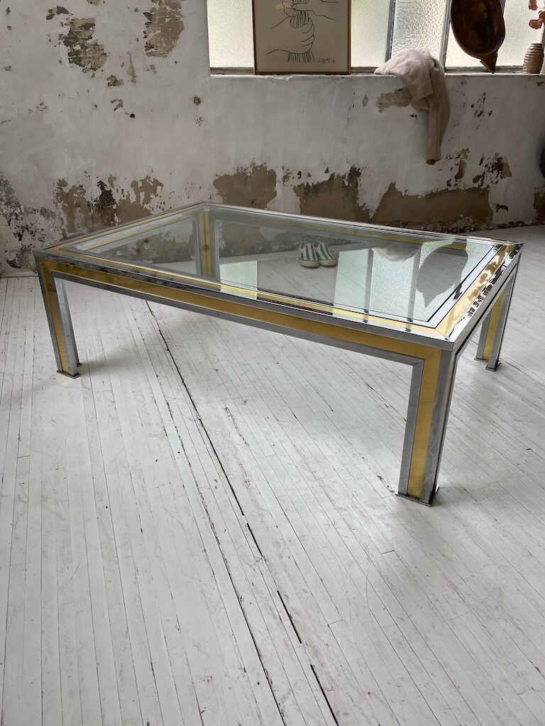 Brass chrome coffee table