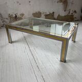 Table basse chrome laiton