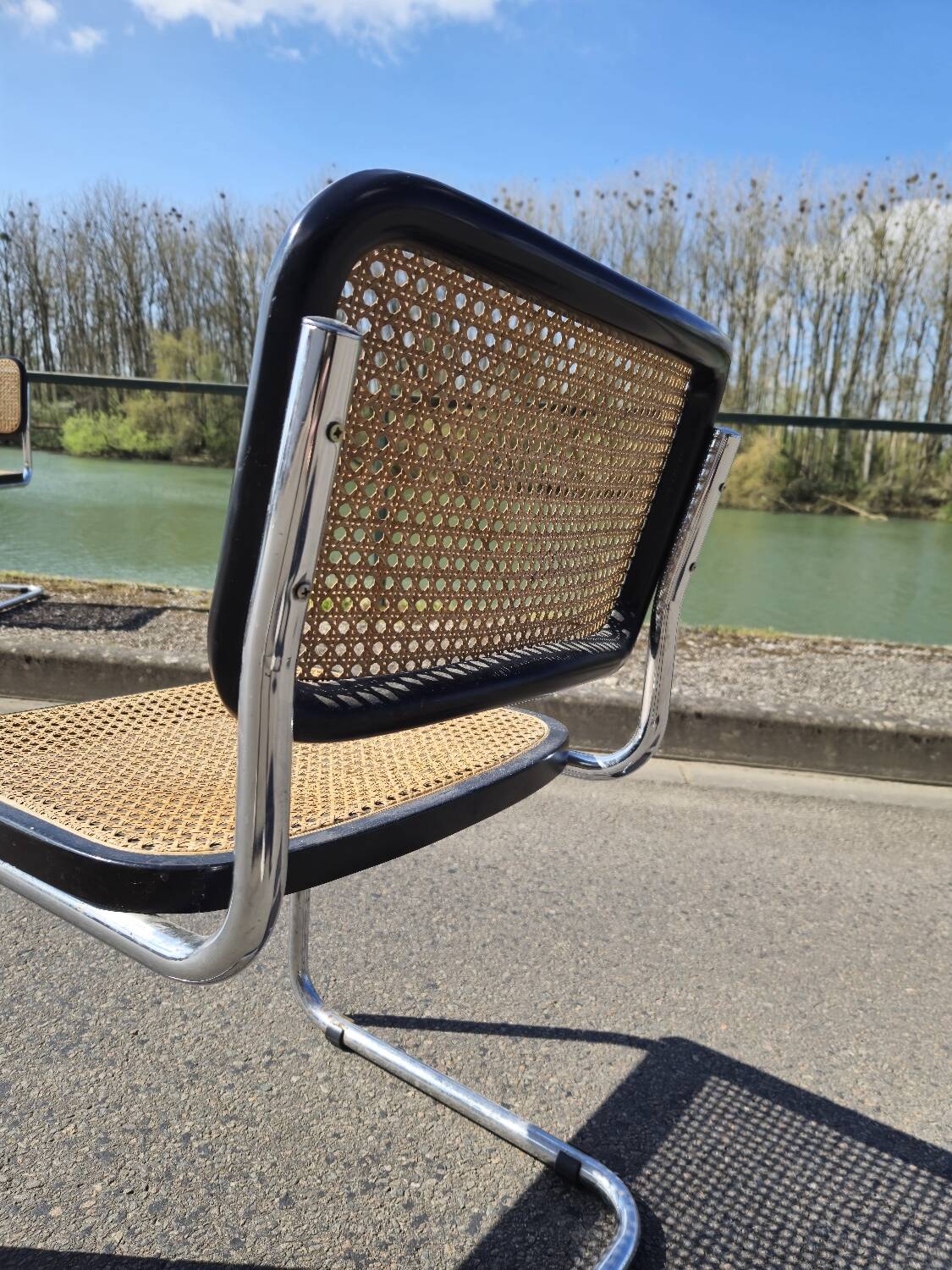 Marcel Breuer B32 chair in original cane signed Italy