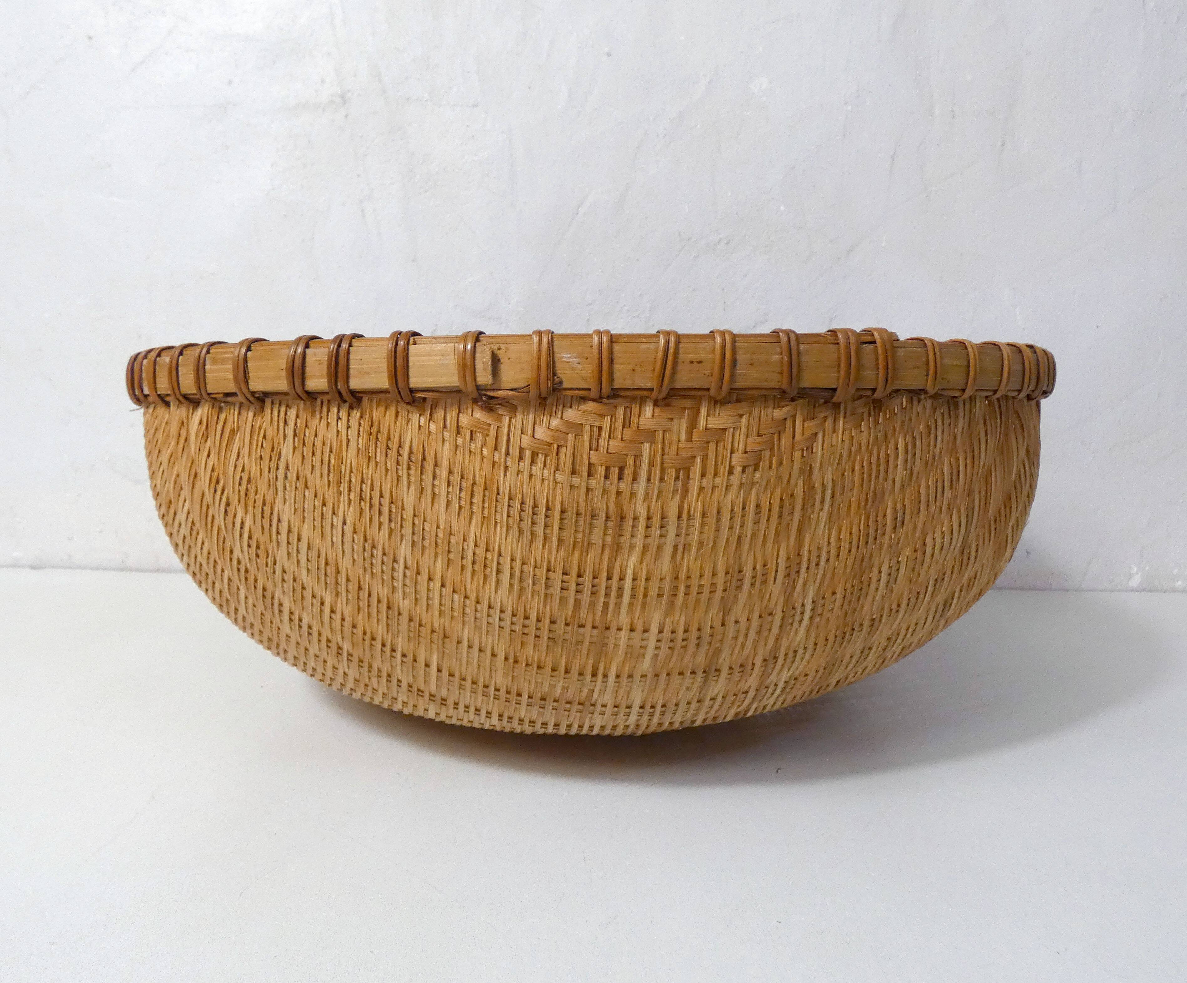 ethnic rattan and bamboo basketwork