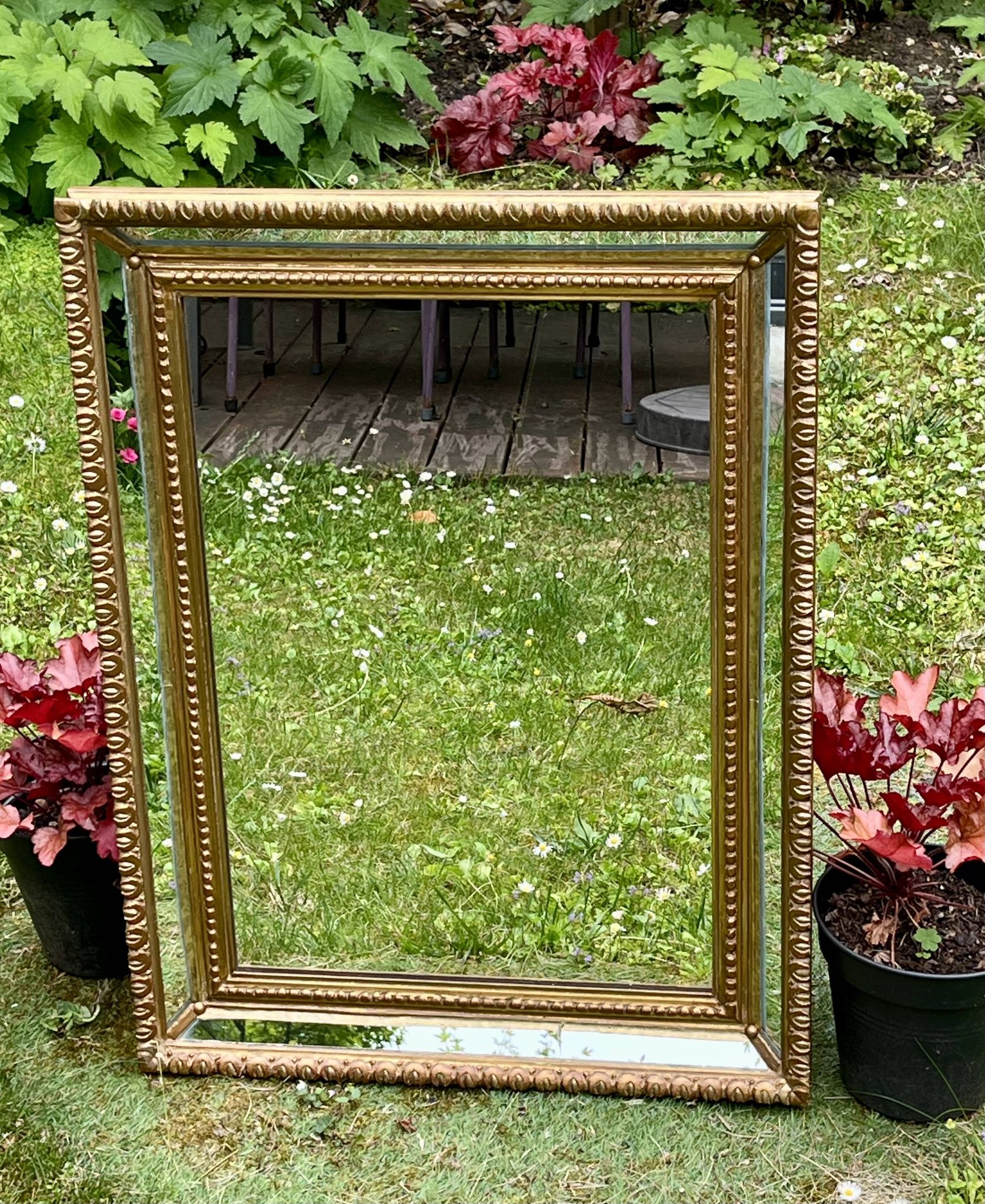 Glazing mirror - Gilded wood - Louis XVI style - Very good condition