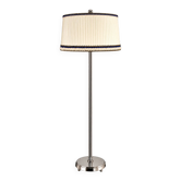 Lampe de sol Art Déco, années 1930, acier nickelé