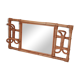 Rattan mirror-coat rack