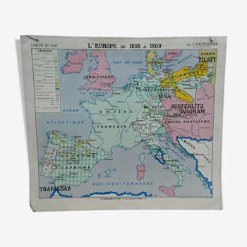 Carte scolaire ancienne de L' Europe de 1812 à 1815 - N°228 /229
