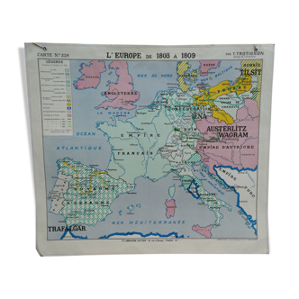 Carte scolaire ancienne de L' Europe de 1812 à 1815 - N°228 /229