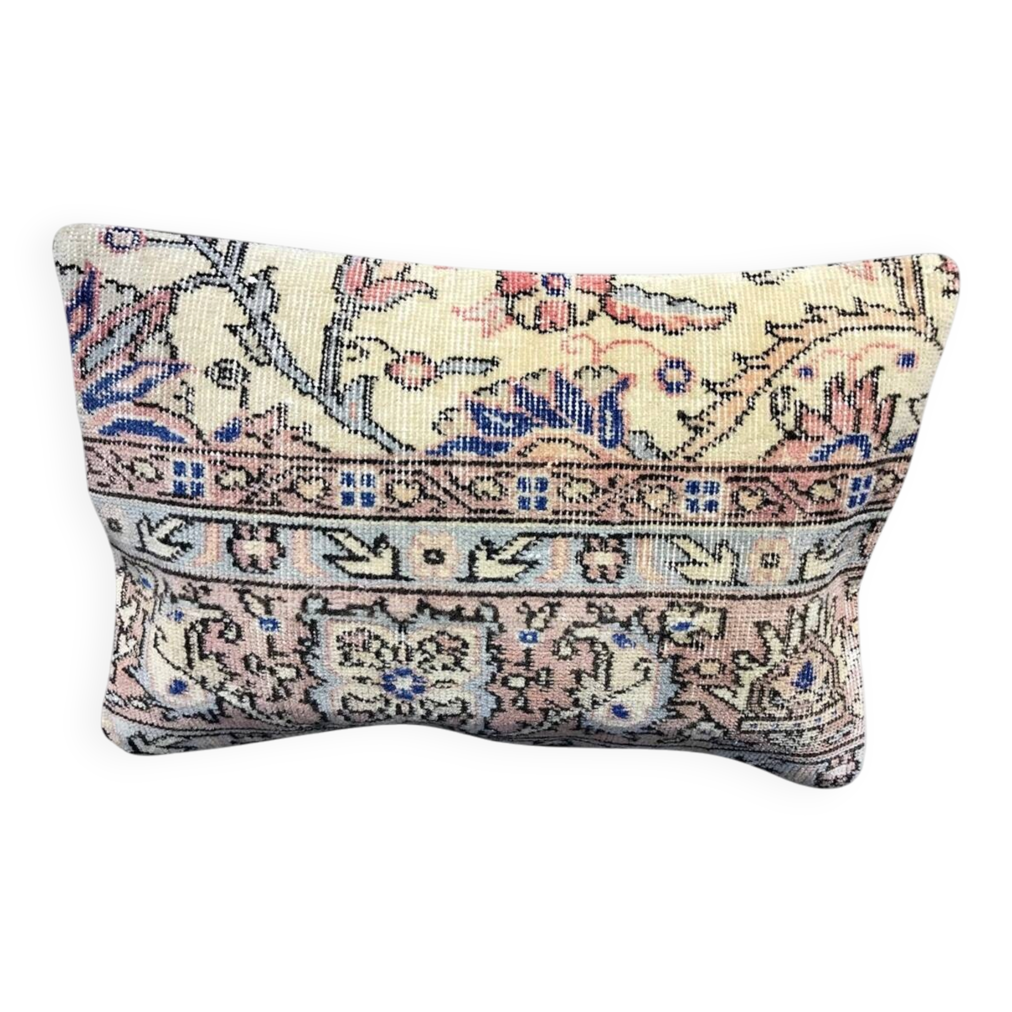 Housse de coussin neutre à motif floral 40x60cm