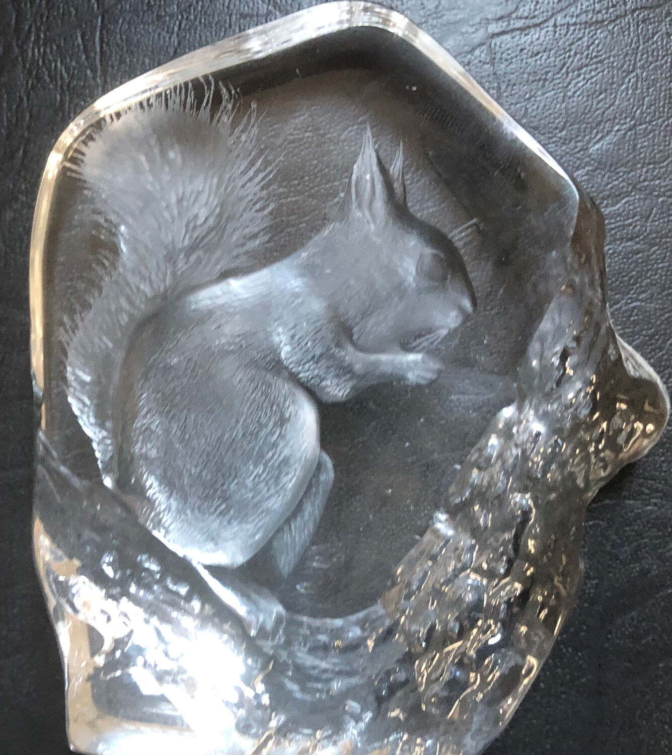 Figurine Écureuil En Cristal H&D Hyaline & Dora - Presse-Papiers & Ornement De Table | Animal Réaliste | Cadeau Élégant Pour Noël, Anniversaire Presse-papiers Cristal
