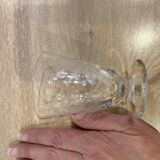 Set de 2 verres à vin en verre gravé