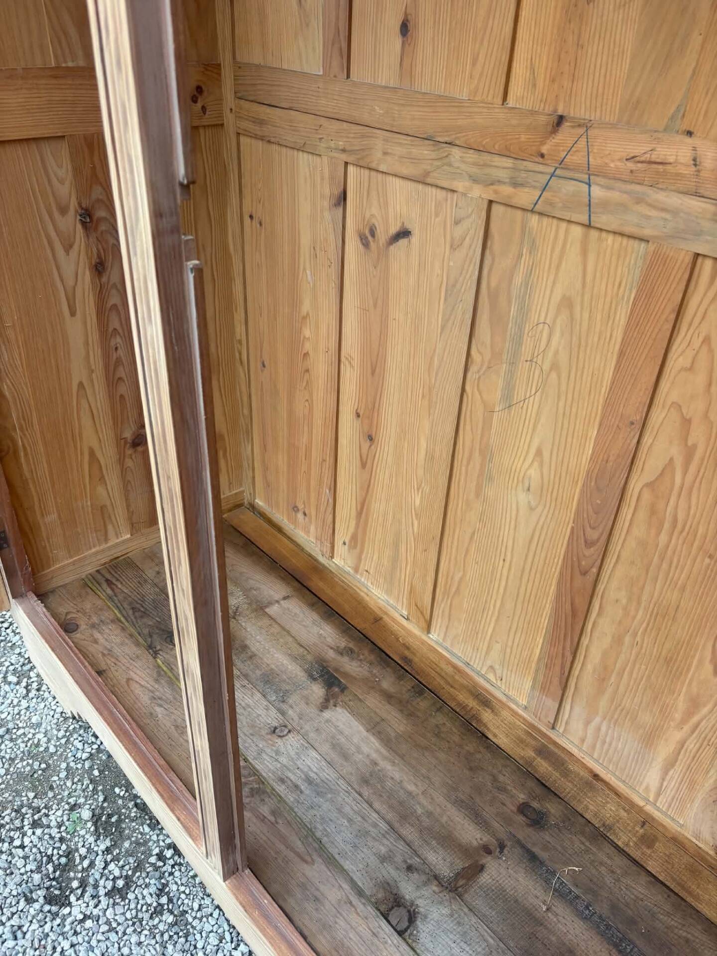 Parisian wardrobe / vintage wardrobe in raw wood
