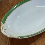 1960s Limoges porcelain dinner service, green and gold - 42 pieces