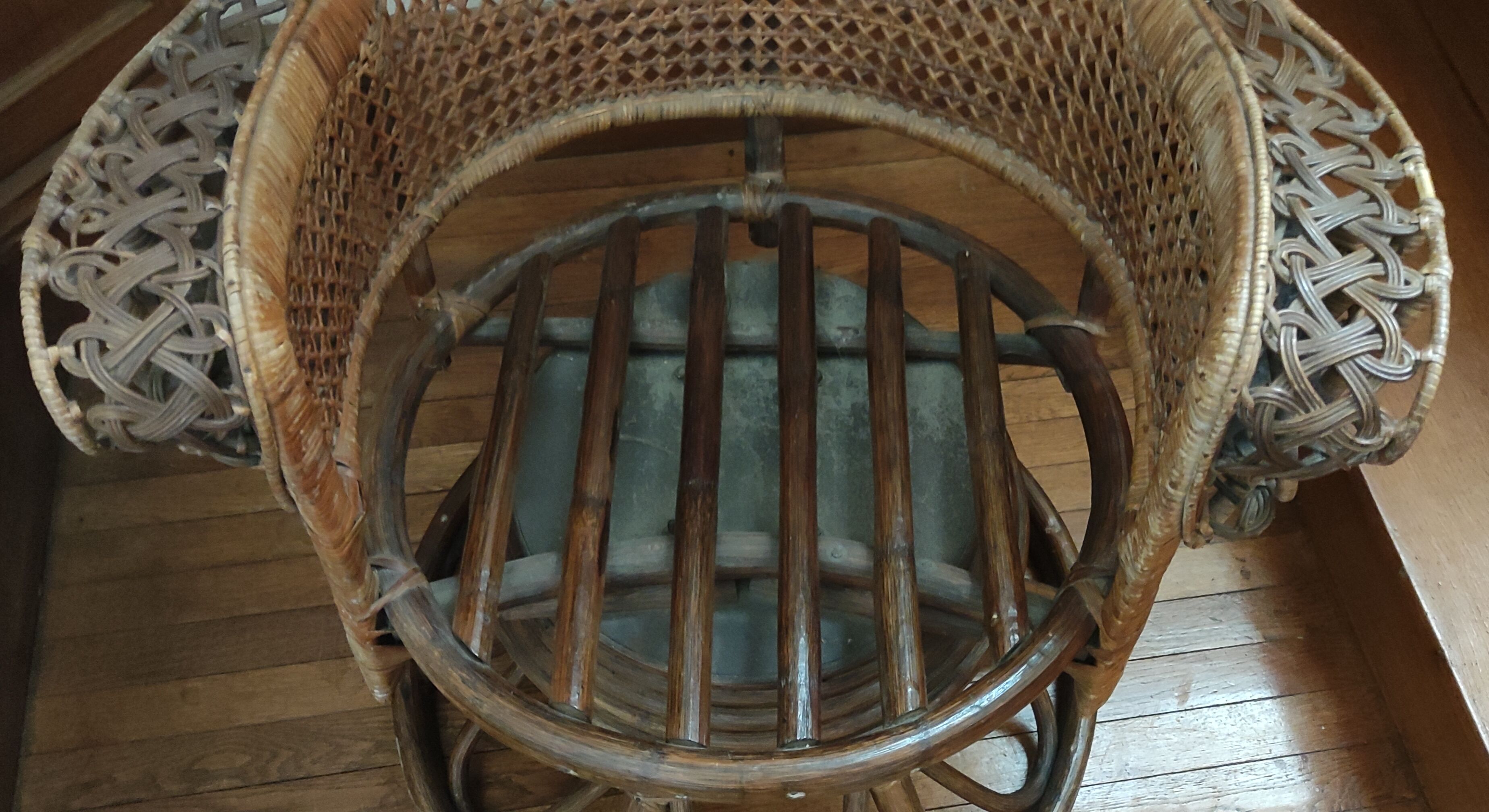 Large Armchair Peacock Emmanuelle/vintage rattan