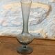 Vintage soliflore twisted glass grey vase