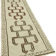 Turkish Handwoven Vintage Herki Kilim 110 cm x 356 cm