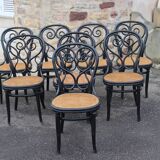 Set of 8 Thonet chairs, model no. 4, known as "Daum café", 1880