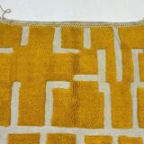 Unique natural wool Moroccan rug 3x2 m