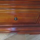 Cherrywood chest of drawers with ogee – 4 drawers – 80s – Louis Philippe style