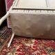 Louis XVI style bench carved with original fabrics and silks
